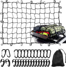 3' x 4' Cargo Net Stretches to 6' x 8', Heavy Duty Cargo Netting for Pickup