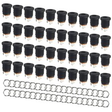 WMYCONGCONG 40 PCS 5.5mm x 2.1mm DC Power Jack Socket 3 Pin Female Panel Moun...