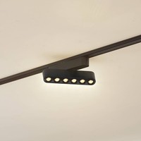 Lindby Led 'Lumaro 48V' (Modern) In Schwarz (6 Flammig, ), Wohnzimmerleuchte