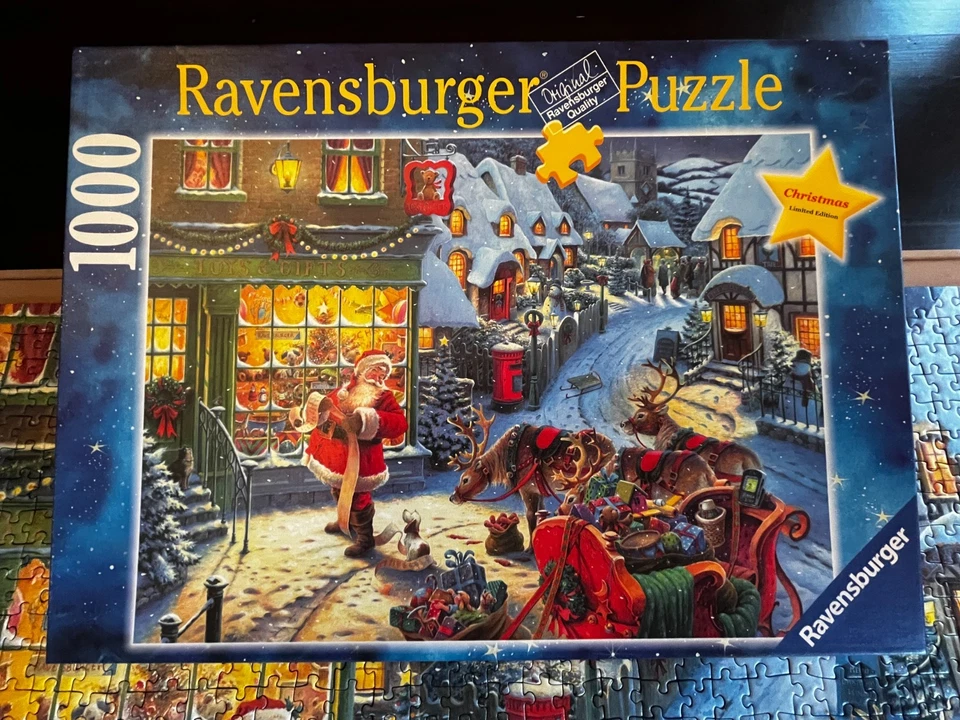 Ravensburger 1000 Piece Puzzle Santa's Christmas List 2008 COMPLETE #158416 - Image 2 of 4