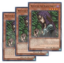 Yugioh Witch of the Black Forest x 3 - Rare NM - Plus Free Holo