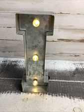 Marquee Metal Letter "I" Sign 9" Tall