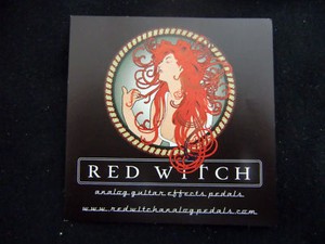 RED WITCH GUITAR EFFECTS DECAL CASE BUMPER STICKER SEXY