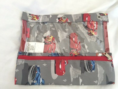 Pottery Barn Kids Pencil Case Mackenzie Gray Red Pixar Cars Binder