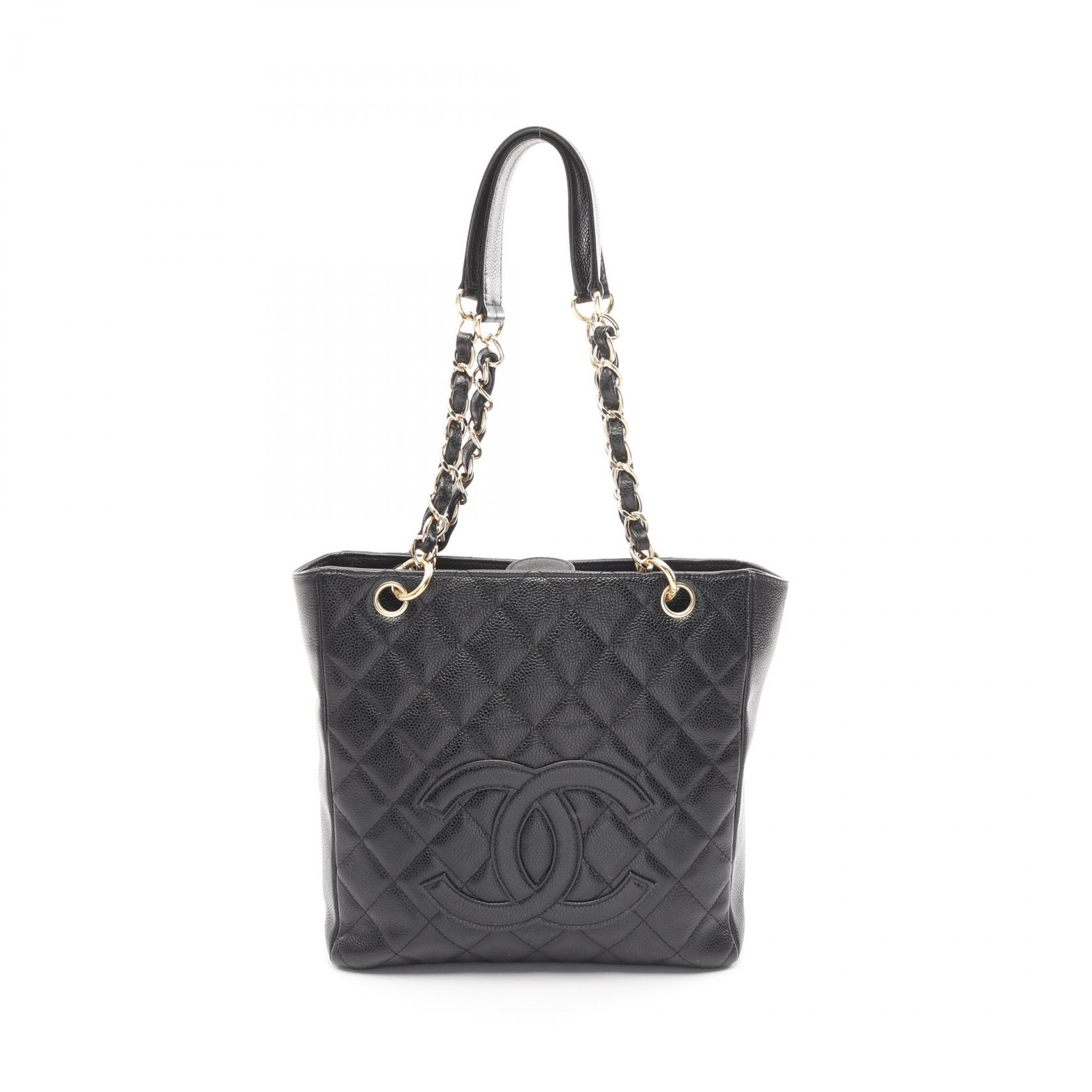CHANEL Black Matelasse PST Tote Bag Grained Calfskin GHW CC A20994
