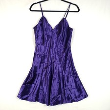 Vintage Fredericks of Hollywood Liquid Satin Lingerie Slip Small Deep Purple