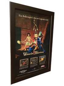 ✅ Wizards & Warriors - PC - NES✅ Pubblicit&agrave;, Foglio Pubblicitario, Poster, Ad Framed✅Incorniciato✅