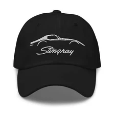 C3 vette Stingray Silhouette 3rd Gen Vette Driver Custom Gift Dad hat