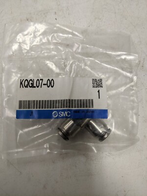 SMC KQGL07-00 One-Touch Push-Lock Tube Fitting 1/4'' X 1/4'' Stainless Steel Elbow