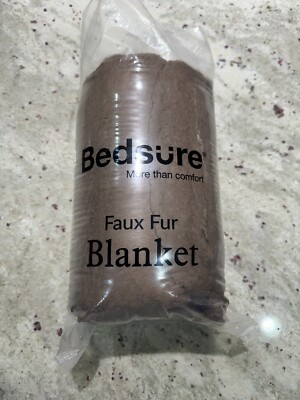 NEW BEDSURE Faux Fur Throw BLANKET - Fuzzy Plush Sherpa Comfy Couch 50 x 60