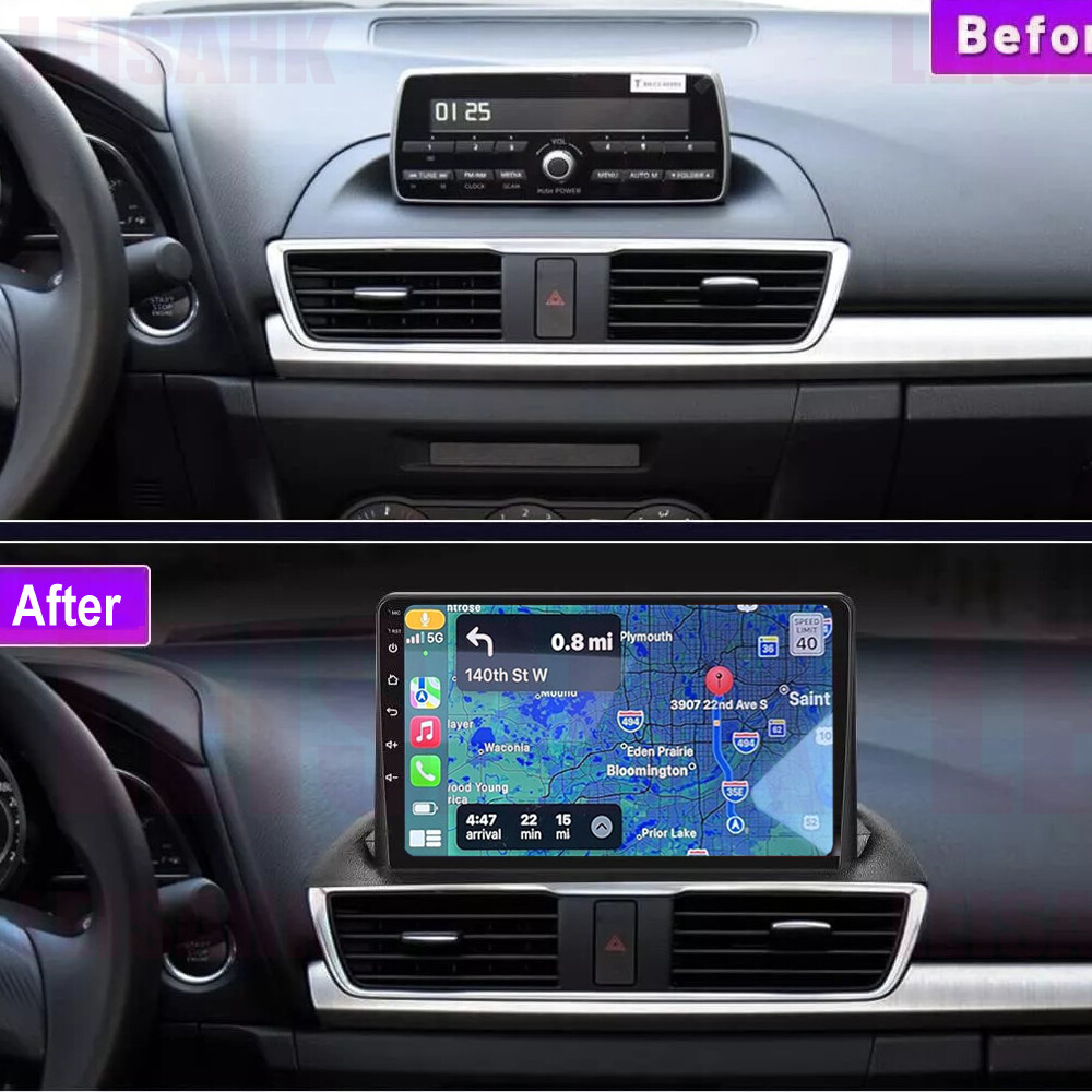 For Mazda 3 2014-2019 Wireless CarPlay Android Auto, Car Radio