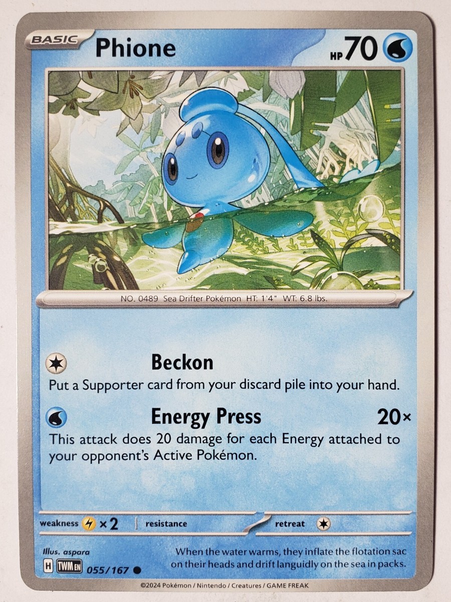 Phione 055/167 NM / M - Twilight Masquerade Pokemon Card - Aspara