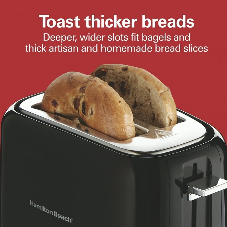 Hamilton Beach 2 Slice Toaster with ExtraWide Slots, Black, 22217 eBay