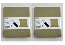 2 x Ikea GURLI Pillow cushion cover light beige green 20x20" NEW