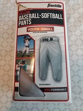 Franklin Deluxe Baseball Softball Pants Youth Small Gray New In box
