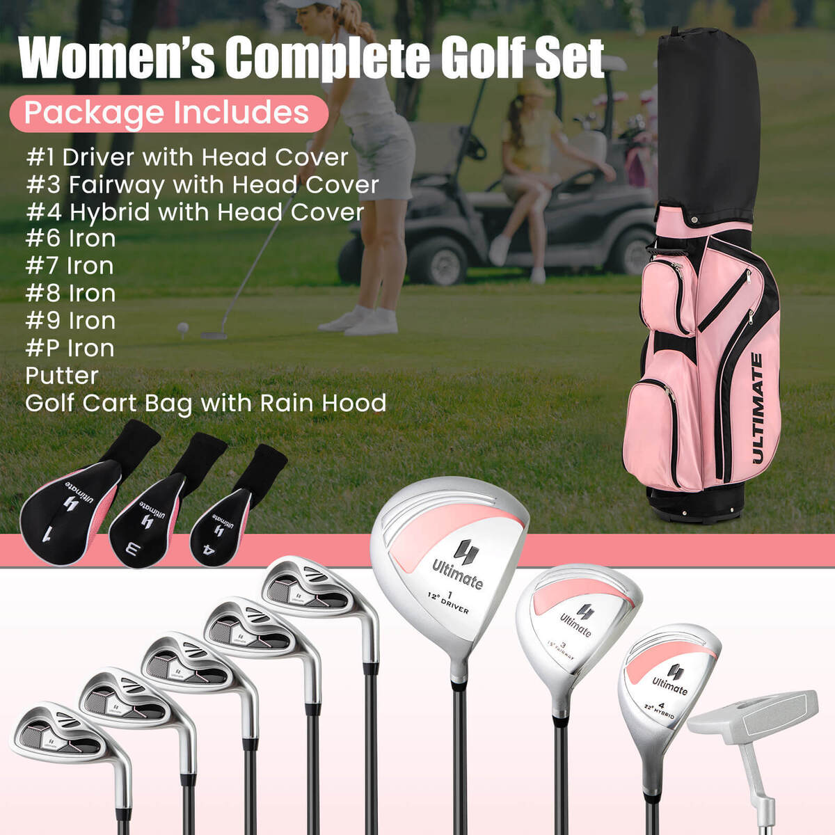 Ladies Womens Complete Golf Clubs Set 10 Pieces Includes Ladies Womens Complete Golf Clubs Set 10 Pieces Includes