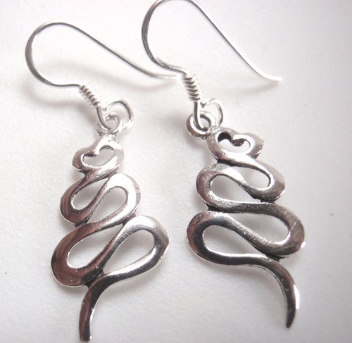 Snakes 925 Sterling Silver Dangle Earrings