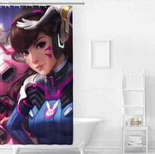 Face Is Paint In Triangle 3D Shower Curtain Polyester Bathroom Decor Waterproof