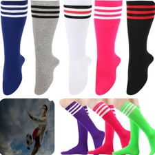 3 Pairs Adults Sports Breathable Tube Long High Socks Knee Warm Footy Soccer