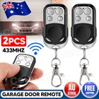 2X Universal Replacement Garage Door Gate Car Cloning Key Remote Control Fob 433