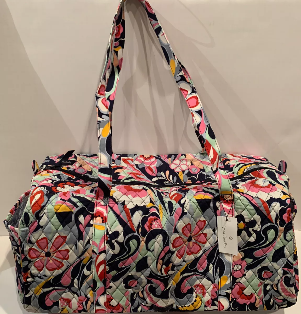 Vera Bradley Large Traveler Duffel Mod Paisley Pattern Quilted