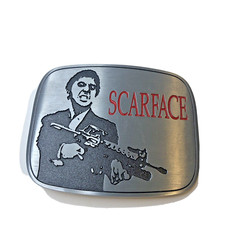 Scarface Metal Belt Buckle About 4 3/4 x 3 1/4 Tony Montana Costume Halloween
