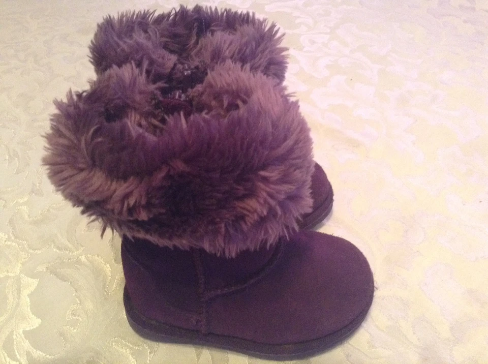  Circo Botas Niño Pequeño Talla 5 Cuero Gamuza Genuino Púrpura Invierno Niñas  Foto 4 de 4