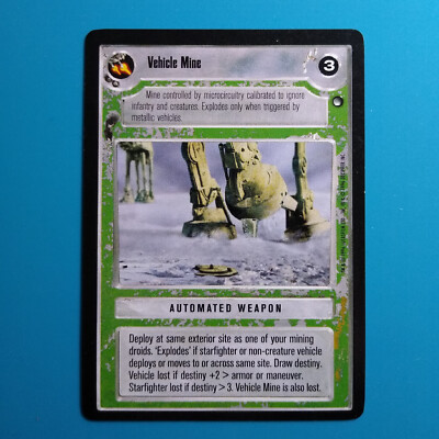 Vehicle Mine [LS] Star Wars CCG SWCCG Hoth Authentic PL