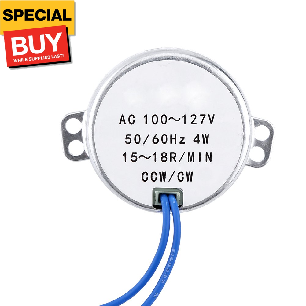 100-127V AC Turntable Synchronous Geared Motor CCW CW Rotation-image