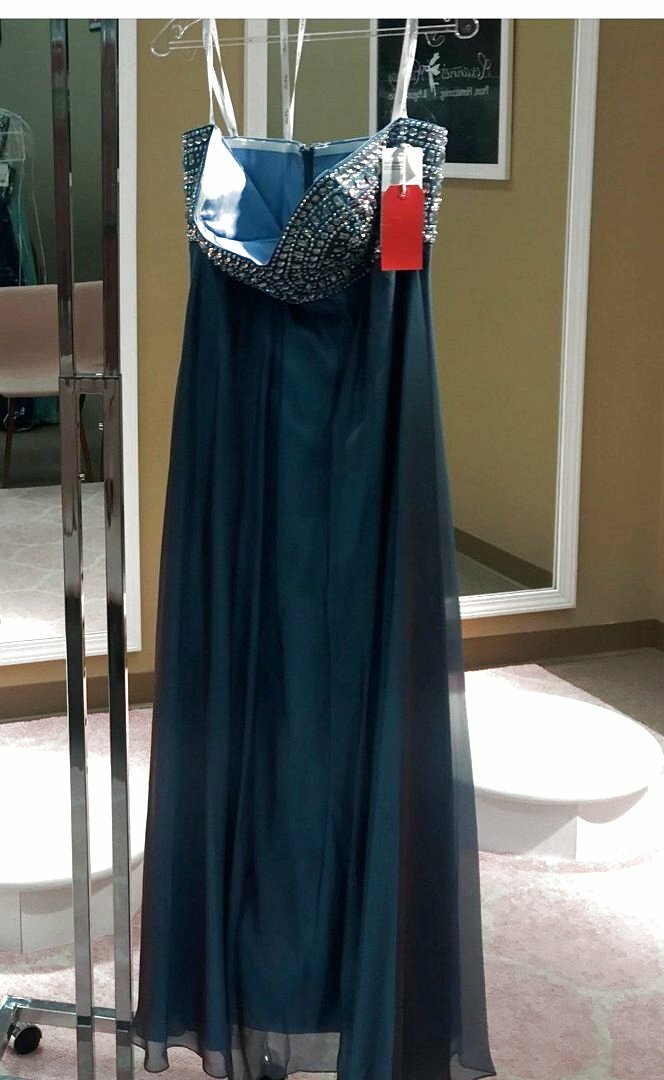 Studio 17 Steel Blue Pageant Formal Gown Dress sz 16 | eBay