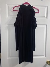 Solutions Nordstrom Rack Nwt Black Sweater Dress Exposed Shoulder Small