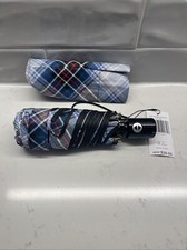 NWT Vera Bradley Snowy Plaid Compact Auto Umbrella