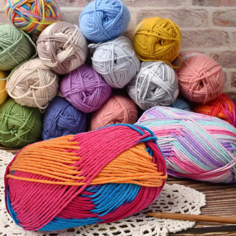 1x Yarn 100G Thick Crochet Knitting Hand-woven Milk Cotton Wool DIY Gifts