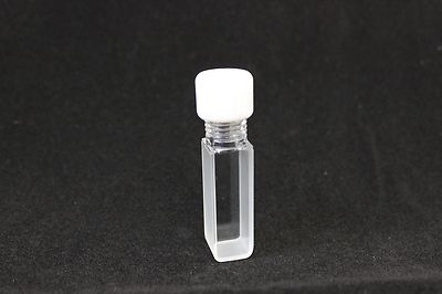 UV Quartz Cuvette, 3.5ml, 2 clear windows rectangular w/t screw cap,FQ-CV-1SC-10