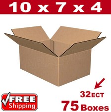 75 - 10x7x4 Cardboard Boxes Mailing Packing Shipping Box 32ECT Corrugated Carton