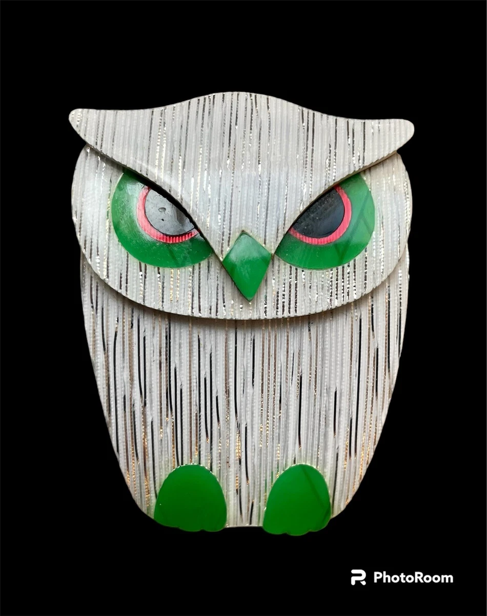 Lea stein hotsell owl brooch