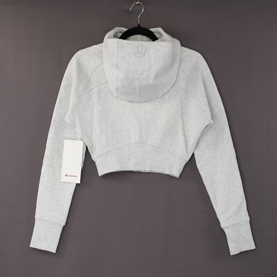 Lululemon Scuba Hoodie Womens Full Zip Cropped Heathered Core