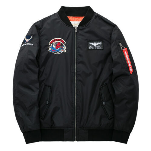 Jacket Navy Pilot Mens Bomber Nylon Dark Flyer Warm Security MA1 Flight eBay | Brandit