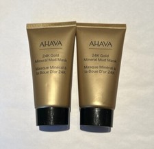 X2   AHAVA 24k Gold Mineral Mud Mask Full Siz...