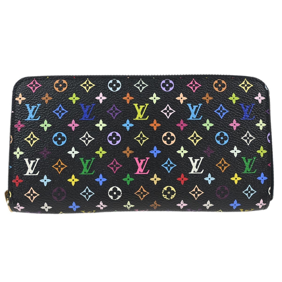 Louis Vuitton Black Multicolor Zippy Wallet M60243 CA1170 175964
