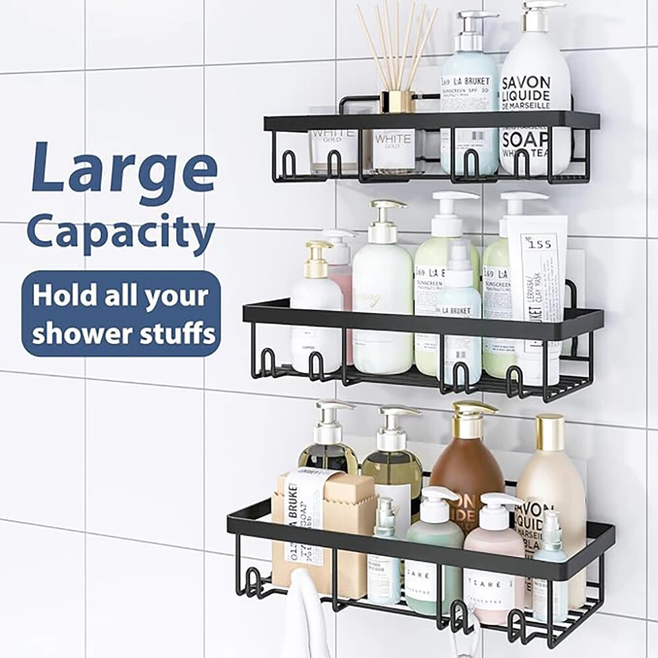 Shower Caddy 5 Pack/Set Adhesive Shower Organizer for Bathroom & Home & Kitchen - Image 2 of 4