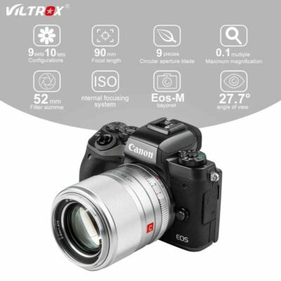 VILTROX 56mm F1.4 STM Auto Focus Prime Lens APS-C For Canon EF-M EOS Mount M200