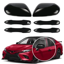 sportuli Glossy Black Side Door Mirror Covers and Handle Caps Replace for 201...