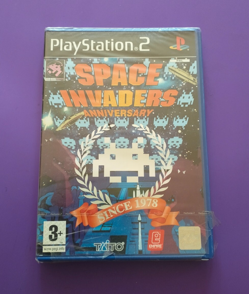 PS2 Space Invaders Anniversary - Neuf mais blister abîmé
