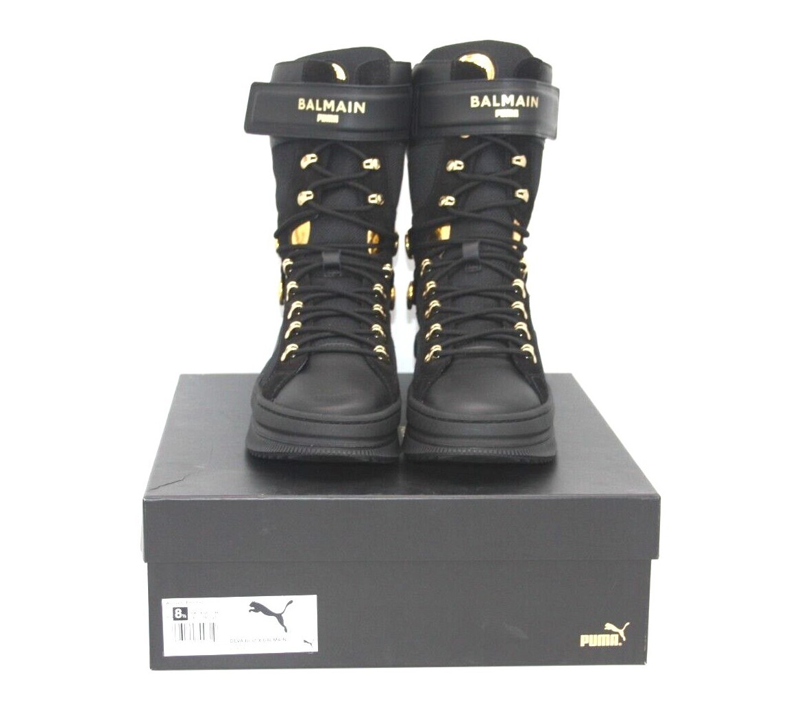 WOMENS BOOT PUMA DEVA BOOT X BALMAIN BLACK/RED/GOLD 372178