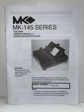 MK Diamond MK-145 Series Tile Saw - Owners Manual & Operating Instructions 2000