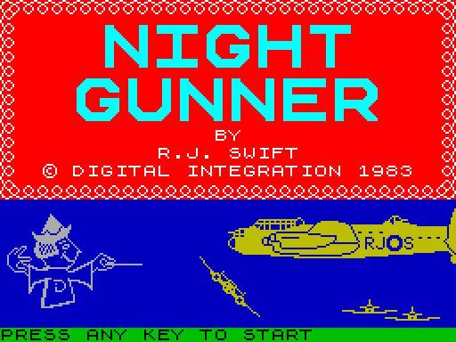 Sinclair ZX Spectrum 48K Game - NIGHT GUNNER- Digital Integration