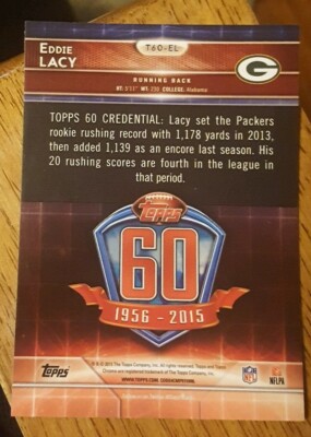 2015 Topps Chrome - 60th Anniversary Eddie Lacy #T60-EL for sale