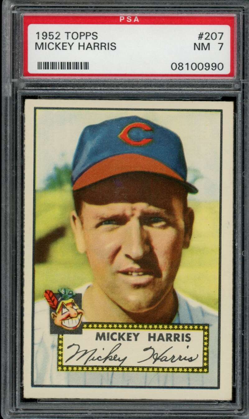 1952 Topps #207 Mickey Harris PSA 7 Indians  (0990)