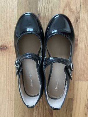 big girl black dress shoes American Eagle girls shiny glitter flat US Size 3 black high heels for 10 year olds 15 Open Back Wedding TRAIN a padded insole for Size:30W | 31-33L